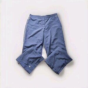 Champion Sweatpants Men XL Navy Logo Pockets Zip Hems Y2K Mesh Lining Athleisure